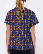 Cute Xmas Kangaroo Medical Scrub Top - Scrubloop