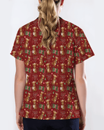 Cute Xmas Kangaroo Medical Scrub Top - Scrubloop