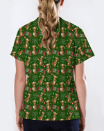 Cute Xmas Kangaroo Medical Scrub Top - Scrubloop