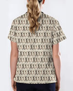 Easter Bunny Leopard Print Scrub Top - Scrubloop