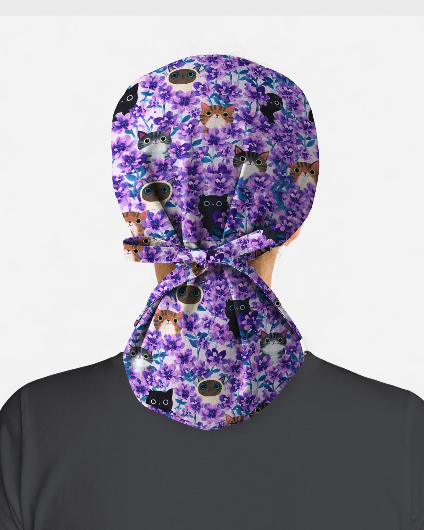 Enchanted Cat Garden Scrub Cap - Scrubloop