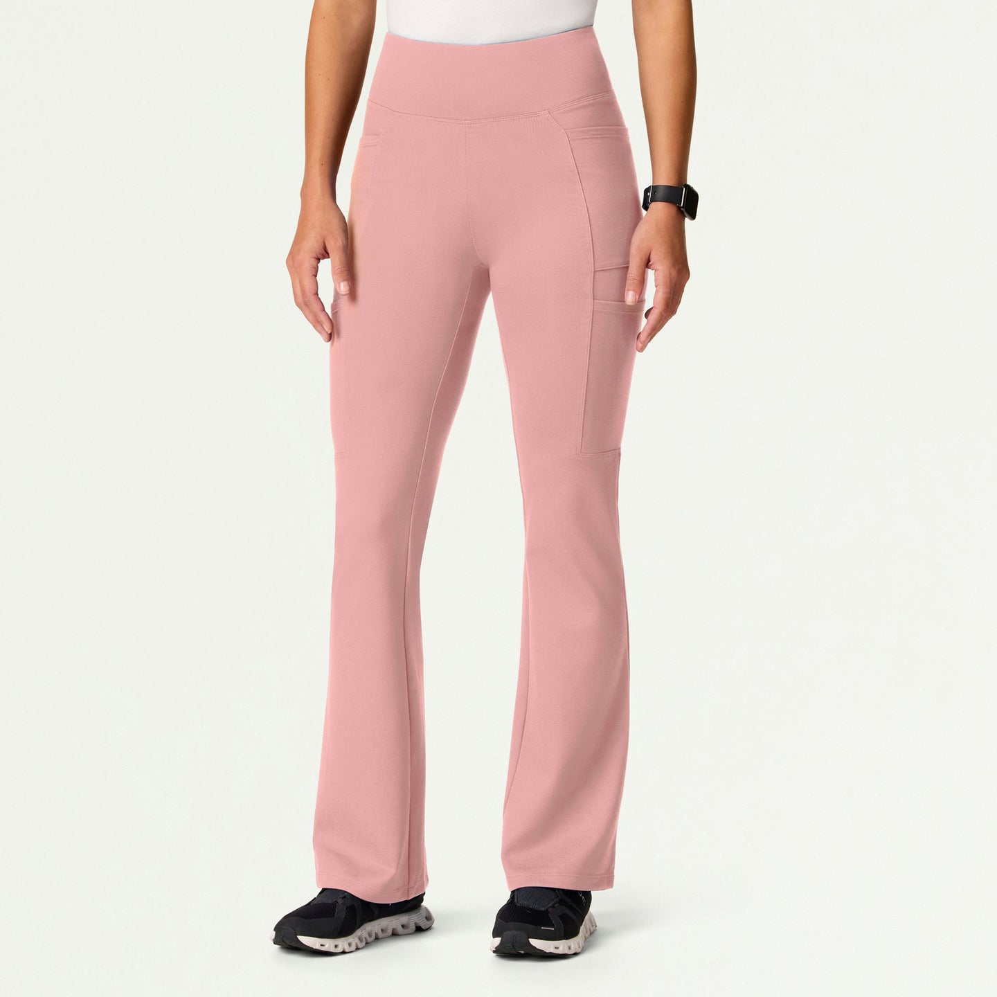 Women’s Ultra-Soft Yoga-Inspired Scrub Pants with Stretch Waistband and Tapered Leg