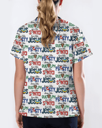 Festive Santa Rudolph Frosty Scrub Top - Scrubloop