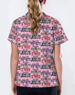 Festive Santa Rudolph Frosty Scrub Top - Scrubloop