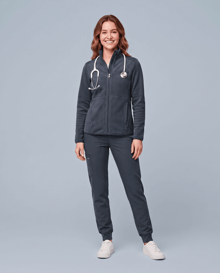Fleece Scrub Jacket Dark Harbor
