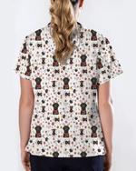 Funny Black Lab Reindeer Scrub Top - Scrubloop