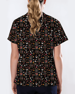 Funny Black Lab Reindeer Scrub Top - Scrubloop