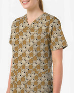 Funny Cartoon Cat Butts Scrub Top - Scrubloop
