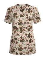 Funny Christmas Dog Holiday Nursing Scrub Top - Scrubloop