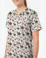 Funny Christmas Goose Holiday Nurse Scrub Top - Scrubloop