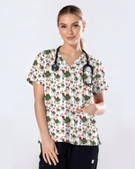 Funny Christmas Goose Holiday Nurse Scrub Top - Scrubloop