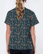 Funny Christmas Kangaroo Holiday Medical Scrub Top - Scrubloop