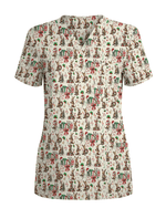 Funny Christmas Kangaroo Holiday Medical Scrub Top - Scrubloop