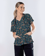 Funny Christmas Kangaroo Holiday Medical Scrub Top - Scrubloop