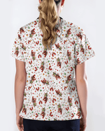 Funny Christmas Lobster Holiday Medical Scrub Top - Scrubloop