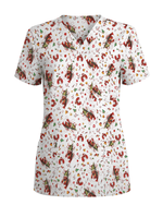 Funny Christmas Lobster Holiday Medical Scrub Top - Scrubloop