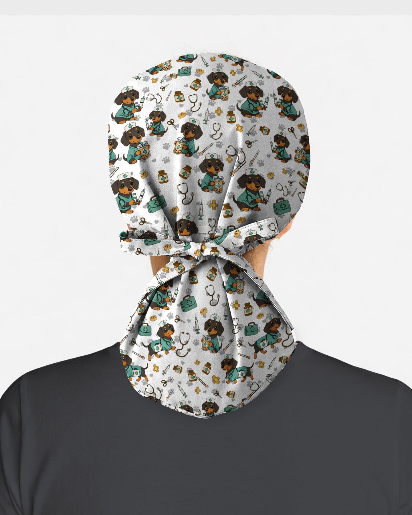 Funny Dachshund Nurse Scrubs Holiday Scrub Cap - Scrubloop