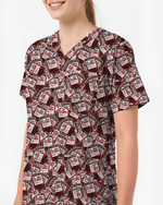 Funny Diet Coke IV Bag Nurse Scrub Top - Scrubloop