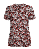 Funny Diet Coke IV Bag Nurse Scrub Top - Scrubloop