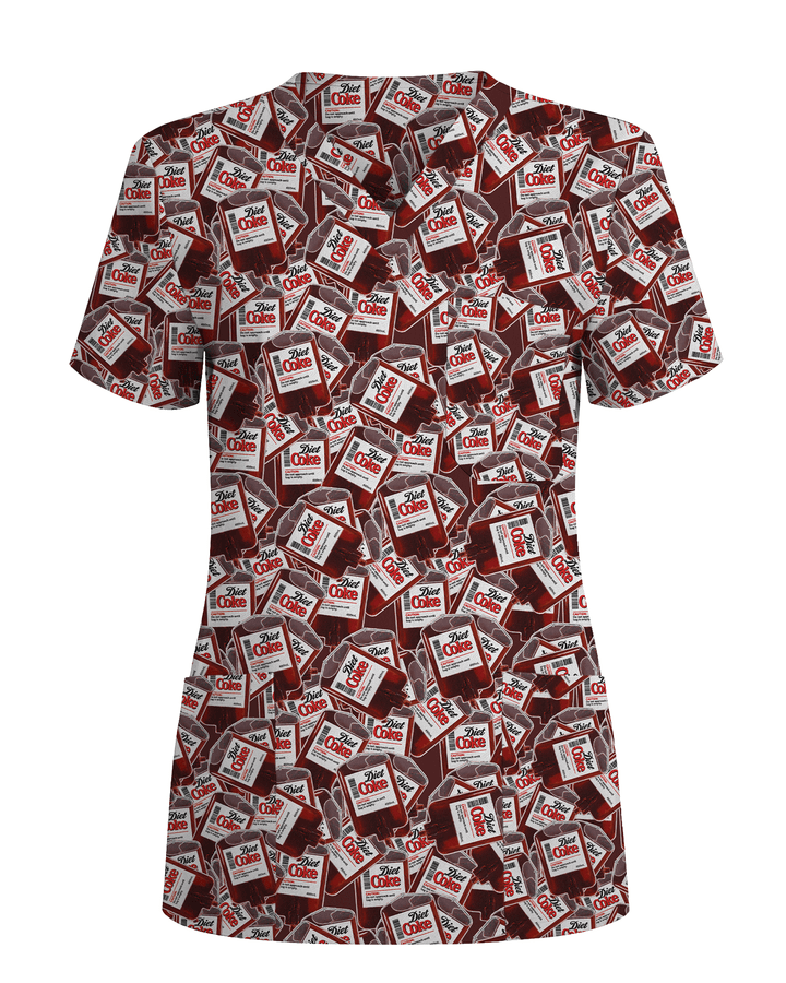 Funny Diet Coke IV Bag Nurse Scrub Top