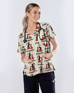 Funny Doxycycline Dachshund Nurse Scrub Top - Scrubloop