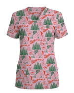 Funny Ho Ho Ho Babies Christmas Scrub Top - Scrubloop