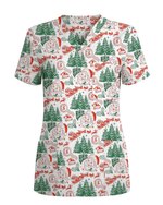 Funny Ho Ho Ho Babies Christmas Scrub Top - Scrubloop