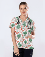 Funny Ho Ho Ho Babies Christmas Scrub Top - Scrubloop
