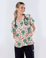 Funny Ho Ho Ho Babies Christmas Scrub Top - Scrubloop