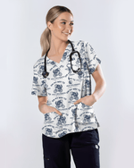 Funny Opossum Pediatric Nurse Scrub Top - Scrubloop