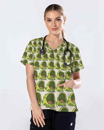 Funny Screaming Frog Cute Nurse Scrub Top - Scrubloop