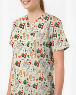 Funny Six Seven Christmas Nurse Scrub Top - Scrubloop