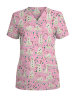 Funny Snowman Pain Scale Christmas Nursing Scrub Top - Scrubloop