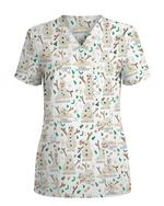 Funny Snowman Pain Scale Christmas Nursing Scrub Top - Scrubloop