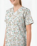 Funny Snowman Pain Scale Christmas Nursing Scrub Top - Scrubloop