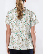 Funny Snowman Pain Scale Christmas Nursing Scrub Top - Scrubloop