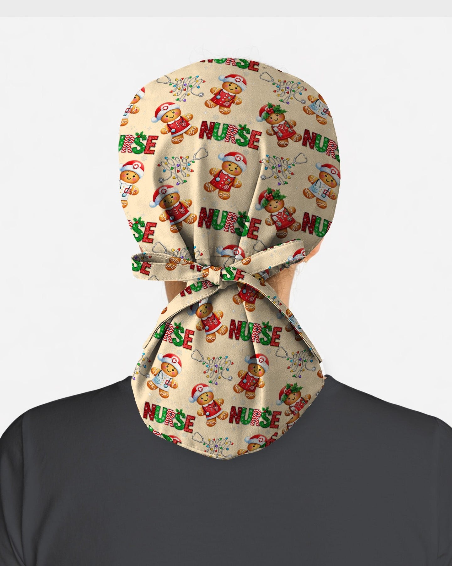 Gingerbread Nurse Christmas Holiday Cheer Scrub Cap - Scrubloop