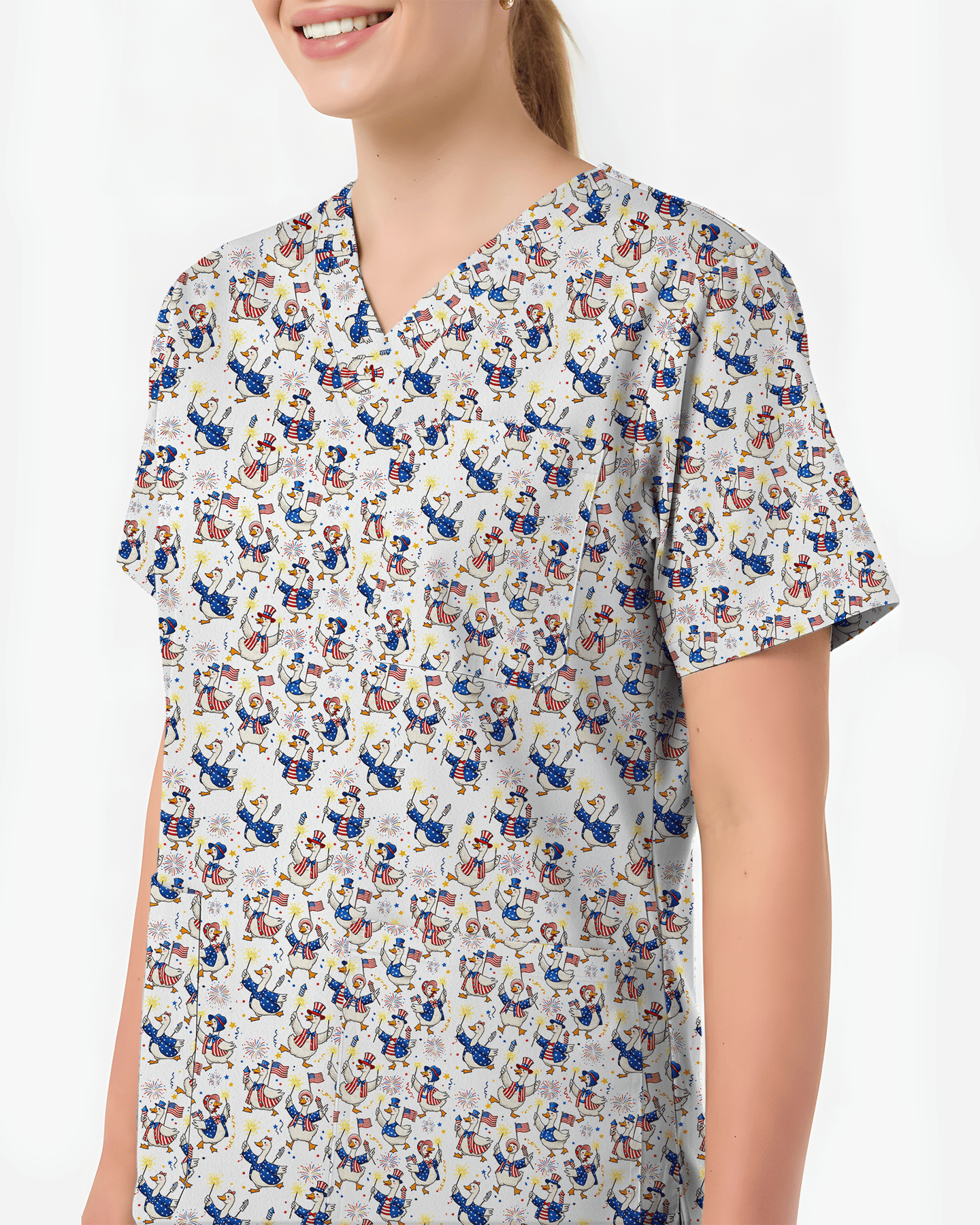 Goose America Medical Women Scrub Top - Scrubloop