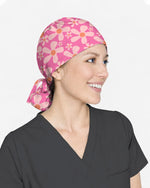 Groovy Pink Retro Disco Waves Scrub Cap - Scrubloop