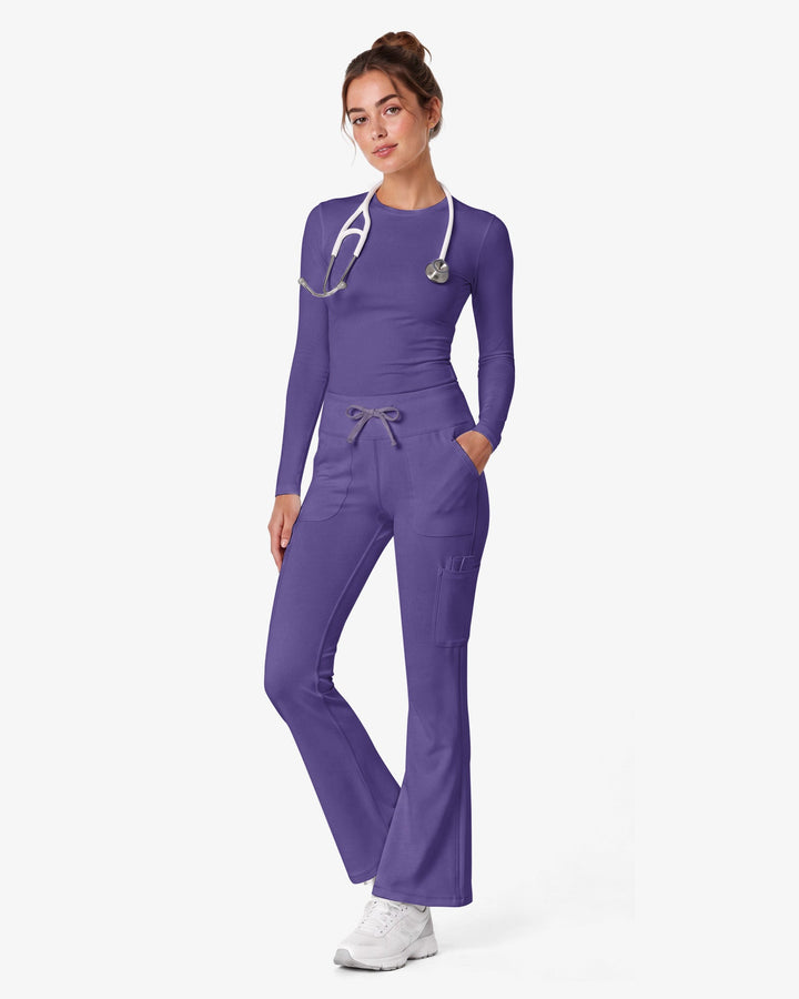 High-Rise Flare Scrub Legging Amethyst