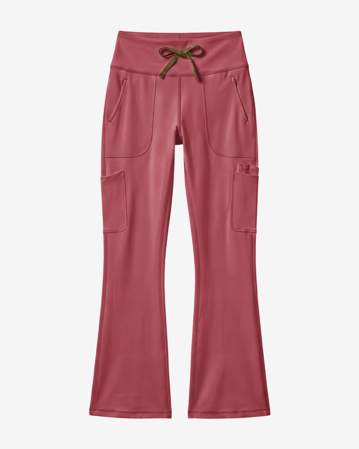 High-Rise Flare Scrub Legging Berry Spice