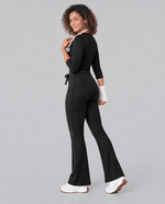 High-Rise Flare Scrub Legging Black - Scrubloop