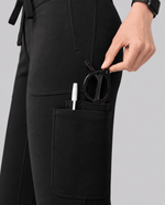 High-Rise Flare Scrub Legging Black - Scrubloop