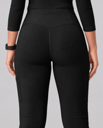 High-Rise Flare Scrub Legging Black - Scrubloop