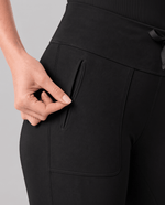 High-Rise Flare Scrub Legging Black - Scrubloop