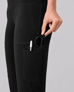 High-Rise Flare Scrub Legging Black - Scrubloop