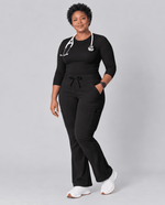 High-Rise Flare Scrub Legging Black - Scrubloop