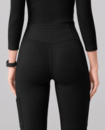 High-Rise Flare Scrub Legging Black - Scrubloop