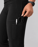 High-Rise Flare Scrub Legging Black - Scrubloop