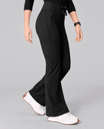 High-Rise Flare Scrub Legging Black - Scrubloop